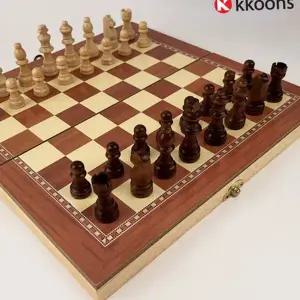 접이식 프리미엄 휴대용 인테리어 원목 체스판 고급 게임 세트