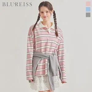 [블루레이스]카라 배색 럭비 롱티셔츠_BI6S1TS6570