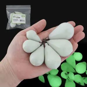 머털 초야광 친환경 코팅 도래 야광 봉돌 PVC 딥핑 코팅 쭈꾸미 문어 갑오징어