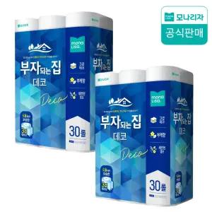 모나리자 데코 화장지(3겹) 27m 30롤 2팩