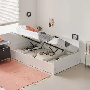 상일리베가구 플로 원룸 무헤드 반자동 리프트업 수납 침대프레임 SS(슈퍼싱글)