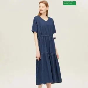 [베네통] 티어드 브이넥 원피스 BAOP93431_P416264119