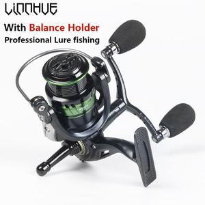 LINNHUE 낚시 릴 1000 스피닝 더블 핸들 그립 Sapre 깊고 얕은 스풀 최대 드래그 8kg 액세서리