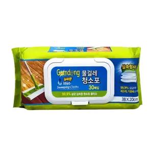 (대형 28cm x 20cm 30매) 감동 물걸레 청소포/밀대/리필/일회용/1회용/걸레/바닥/물청소/클리너/크리너