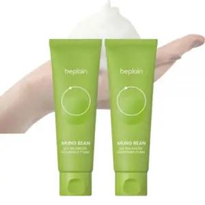 비플레인 녹두 약산성 클렌징폼 80ml 2개 더블세트 민감성 피부 폼클렌징