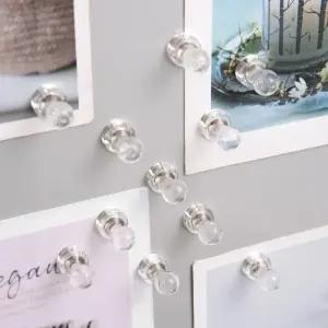 투명 아크릴 핀자석 냉장고 메모 사진 타공판 인테리어 마그넷