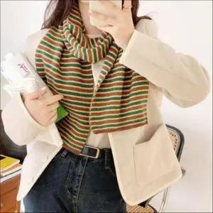 스트라이프 겨울 목도리 머플러 스카프 넥워머 방한