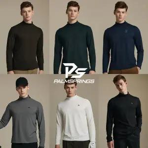 [아웃도어스/팜스프링스]남성 베이직 기모 터틀넥티셔츠 6종 택1