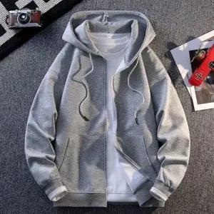 샤오원샵 남자 키작남 집업 가디건 후드 가을 겨울 순면 캐주얼 커플 칼라 트렌드 힛템