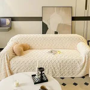 사계절 소파커버 무늬 쇼파 덮개 패드 블랭킷 화이트 천 소파보호커버 리빙 인테리어