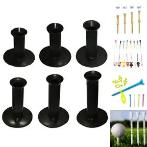 타석 교체용 고무티 골프 연습장용 6개/티꽂이/골프티/공티/공받침대/TEE/티마커/삼발이/티홀더/공받침