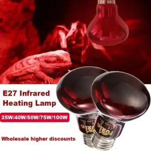 발열전구 온열 열등 220V 적외선 히팅 램프 25W50W75W100W 양서류 파충류 도마뱀 뱀 가금류 가축용