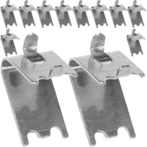 POPETPOP 12피스 냉동 선반 클립 1.5mm 스테인리스 스틸 쿨러 지지대 냉장고 및 냉장고용 교체용 사각 버클