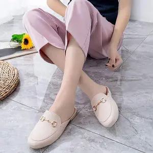 여성 VJ025942 블로퍼 골드 체인장식 데일리 오피스룩 로퍼