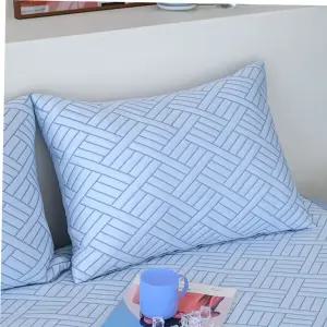 시원한베개커버 여름 듀라론 냉감 지퍼 베개커버 블루 단품 50x70