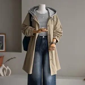 (안나앤플러스) 비른 레이어드 후드 야상[자켓EDS96] 빅사이즈