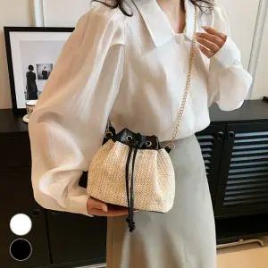 복조리 왕골 체인 버킷백 ELG-172