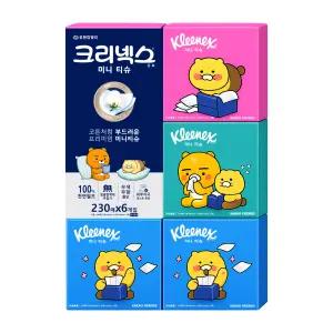 크리넥스 미니 카카오 프렌즈 티슈 230매x6개입 1팩