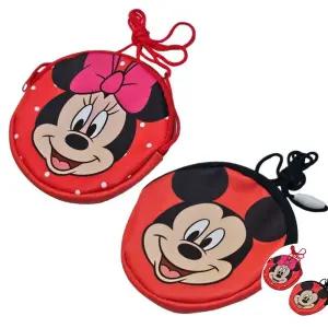 원형파우치 미키마우스 목걸이 원형 미니 파우치 동전 지갑 2종