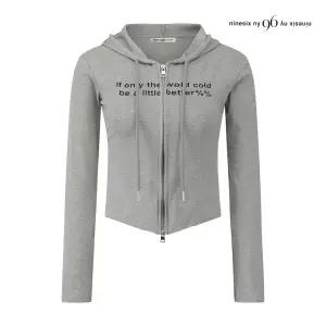 [롯데백화점]나인식스뉴욕 레터링 투웨이 후드 집업 점퍼 NQ2JP002M0