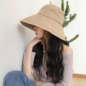 4컬러 여성 여름 벙거지 햇빛차단 면 와이드챙 버킷햇