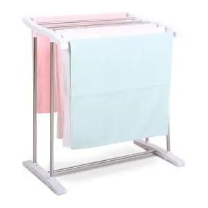 1단 스텐 미니 빨래 건조대 화이트/세탁건조대/소형/공간절약/세탁물/가정/원룸/자취방/폴딩/스테인리스/공
