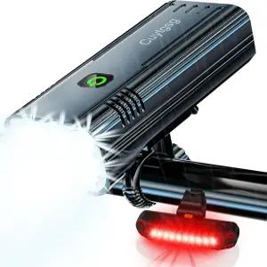 2026년형 신형 5800루멘 자전거 조명 초밝은 6LED 충전식 10모드 헤드라이트 테일라이트 360° 회전식