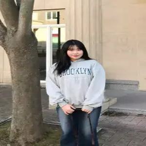 브루클린 레터링 루즈핏 후드