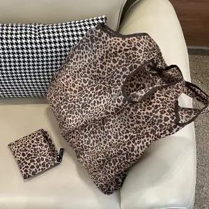 레오파드 장바구니 호피 휴대용 봉다리백 데일리 가방 장바구니 에코백
