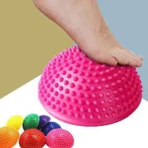 지압 반구 볼 피트니스 유연성 밸런스 발바닥 지압 볼 훈련 운동 기구 필라테스 다용도 휴대용 전신 실내