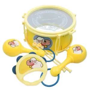 S 둥둥 양 드럼세트 (노랑) 8044 북 탬버린 마라카스 악기세트 영유아악기/아기/장난감/탬버린/리듬/악기