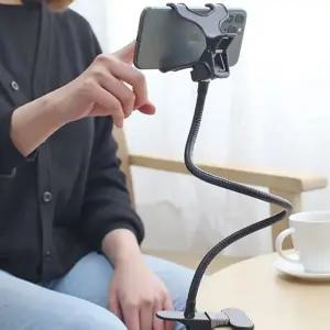 집게형 거치대 자바라 집게형 핸드폰 스마트폰 거치대 침대용 조절 인강용 갤럭시 태블릿 아이폰 클립형