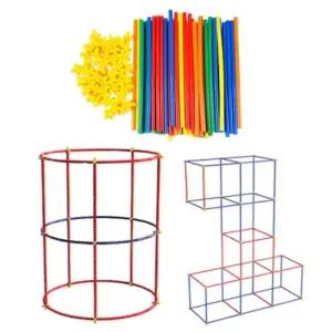 칼라 스틱 막대 블럭/일자/커넥터/연결/수학/과학/사고력/창의/교구/학습/교육/두뇌/발달/발전/집중력/고급