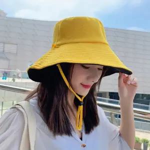 여성 버킷 햇 접이식 양면 여름 여성 벙거지 모자 비치 가리개 햇빛