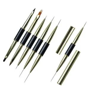 듀얼붓 네일아트 포켓형 듀얼 브러쉬 5종 세필 라인브러쉬