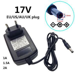 17 볼트 전원 공급 장치 1A 1.5A 2A 범용 어댑터 V AC/DC 5.5x2.5mm 변환기 스위칭