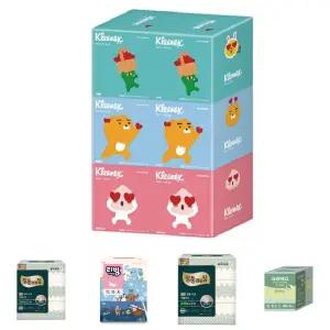 크리넥스 디럭스미니1 2티슈 230매x6입/미용티슈/곽티슈/각티슈/사각티슈/사무실/집들이/화장지/휴지세트