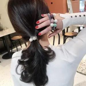 예쁜 투진주 팔찌 헤어끈 URD430 머리고무줄 시계 헤 폼폼이머리끈 헤어액세서리