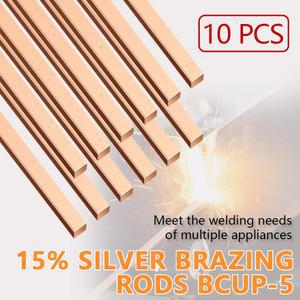 10개 산업용 브레이징 BCup 5 용접봉 Bcup 5 15 은 구리 인청동 납땜봉 0 05인치 x 0 13인치 x 9 84인치
