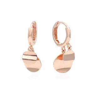 14K 688IHC67 GOLD 로즈골드 더블 펜던트 드롭 원터치 링 금 귀걸이