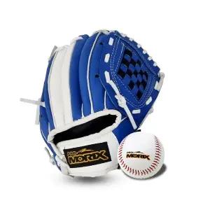 [프로모릭스] 야구글러브 블루화이트 9인치 (왼손/오른손잡이)1p+야구공 1p 어린이 초등 우투/좌투