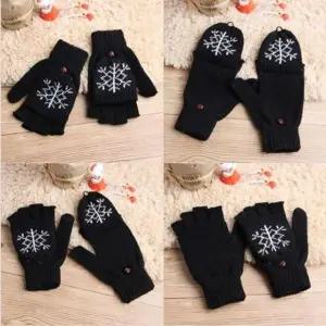 겨울 여성 패션 선물 핑거 스노우 벙어리 장갑 GWM