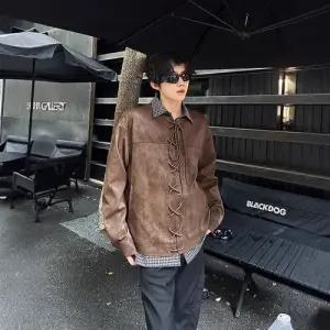 남친 빈티지 캐주얼 재킷 눈송이 코트 쇼트 패드 스탠드넥 패피1