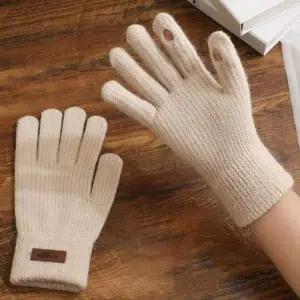 겨울여성용 817TEN95 스마트 터치구멍 데일리방한 손가락털장갑