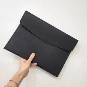 비지니스 소프트 심플 문서 서류 A4 파일 가방 블랙 클러치 파우치