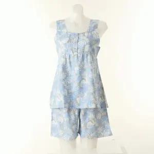 [비너스]비너스(행사) 잎사귀 나염 민소매 리조트룩 실내복 상하의 세트_C SVEV3931F_VEP3931FBU_2C_C