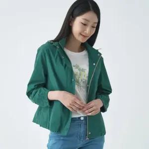 [지센] 여성 [에센셜] 후드 자수 숏 점퍼 LSJPO372_GE