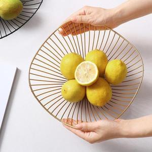 1피스 철제 과일 바구니 용기 그릇 가정용 호환  배수 디스플레이 테이블 빵 스낵 트레이 보관함