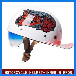 오토바이 헬멧 독일 조롱박 국자 헬멧 레트로 크루즈 페달 전기 헬멧 라이트 프린스 하프 헬멧 여름과 겨울