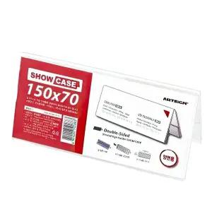 양면 150x70 아크릴 쇼케이스 꽂이판 메뉴 안내판 3개 쇼카드 POP 테이블